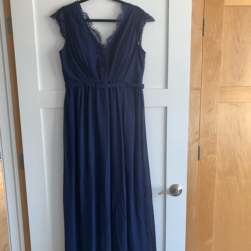 Little Mistress Maxi Formal Evening Dress Navy Sz 12